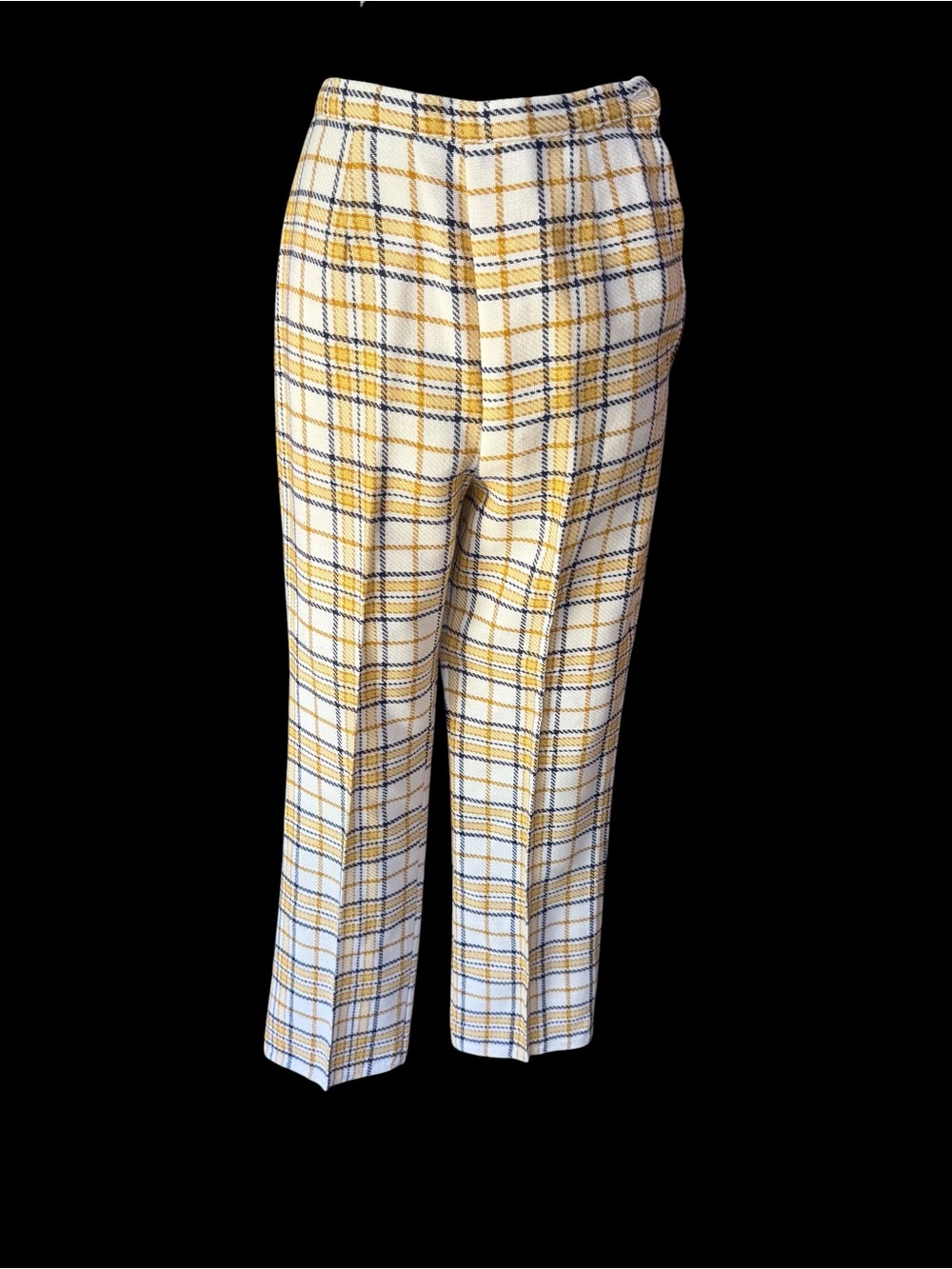 1970s Plaid Double-Knit Poly Trousers